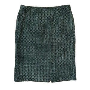 {Loft} Green Tweed Skirt - size 10